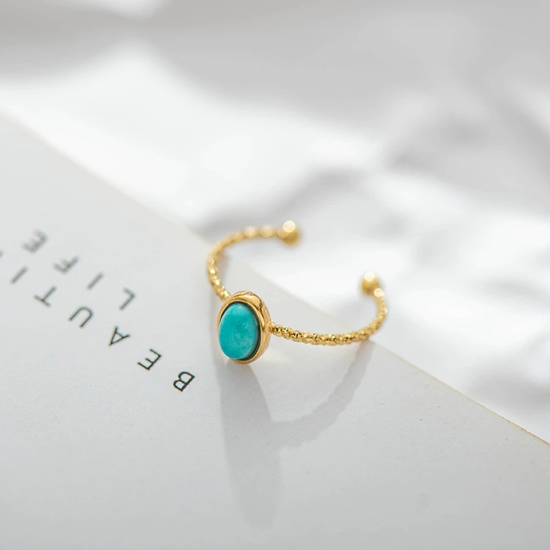 Women's Cuff Bracelet - Adjustable Open End - Polished Finish with Gemstone