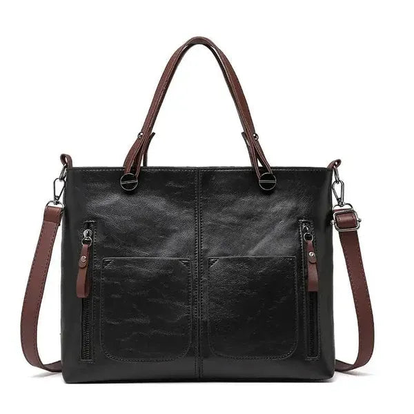 Women’s Handbag – Structured Medium Size – Dual Carry – Zipper Front Pockets