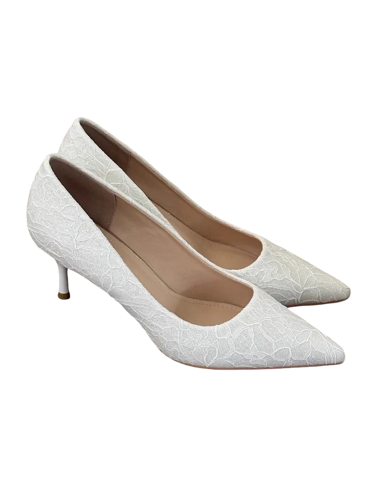 Ambern™ Celeste Lace Heels – Elegance Woven in Every Step