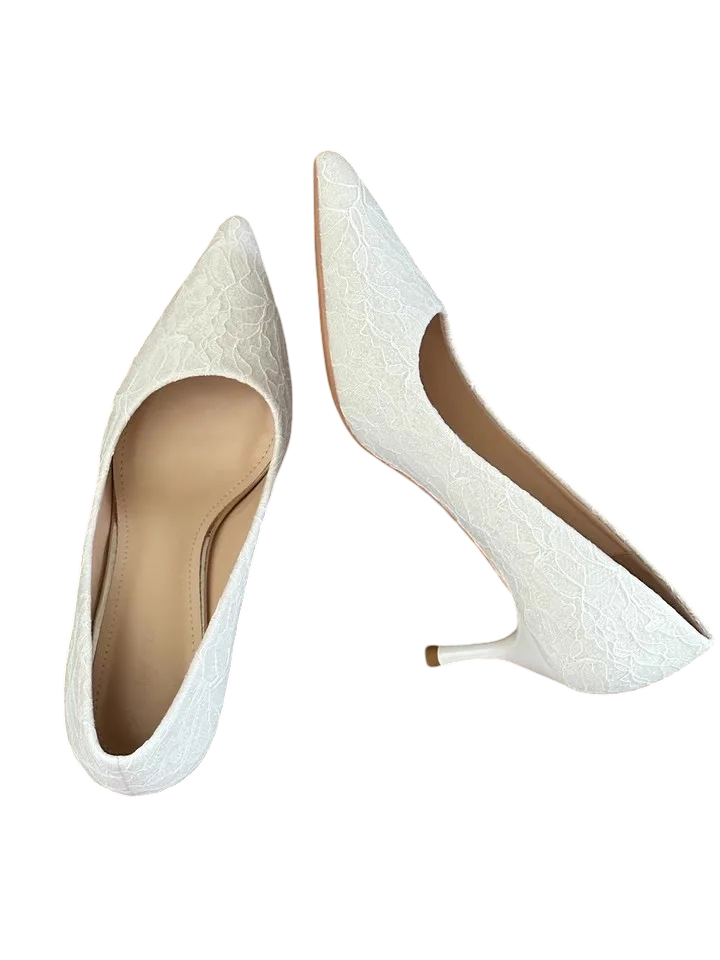 Ambern™ Celeste Lace Heels – Elegance Woven in Every Step