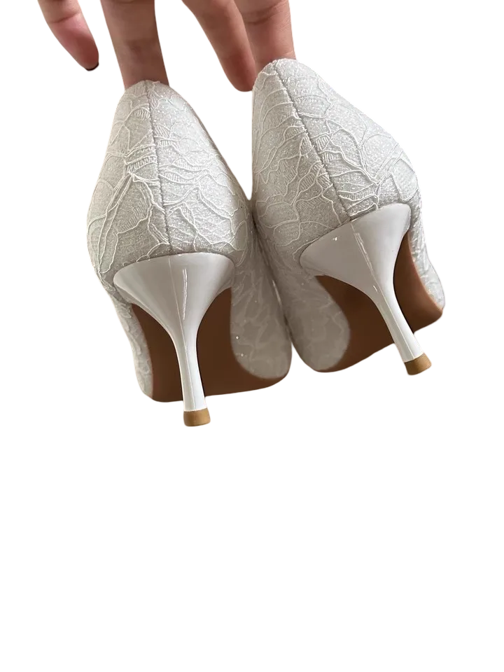 Ambern™ Celeste Lace Heels – Elegance Woven in Every Step