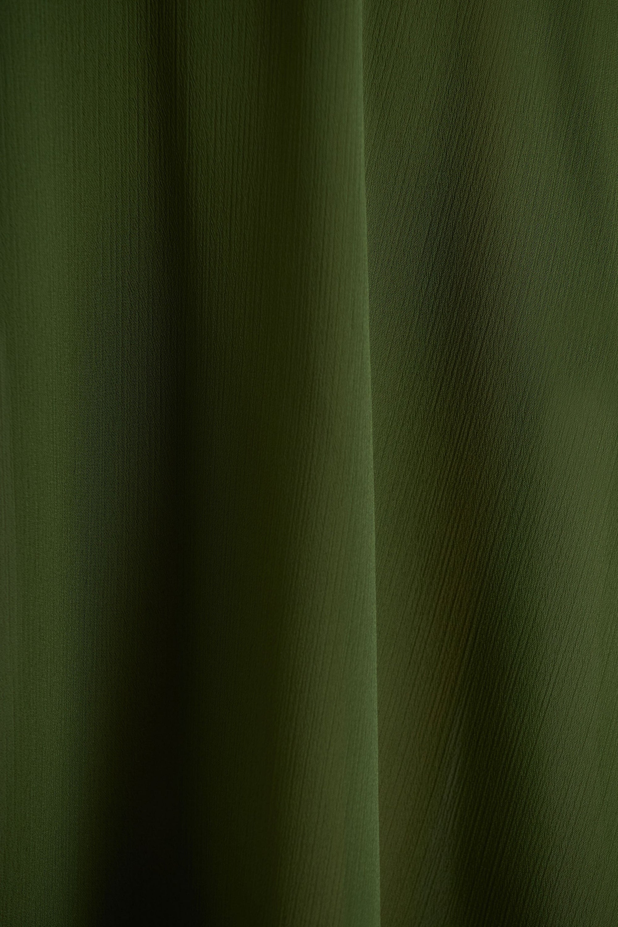 Tiara | Green Asymmetric Midi Dress With Draping Detailing and Open-Back